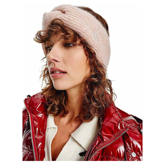 detail Tommy Hilfiger dámská čelenka AW0AW10620 TGF silver pink