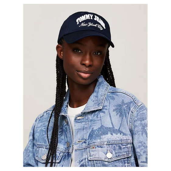 detail Tommy Hilfiger dámská kšiltovka AW0AW15959 C1G Dark Night Navy