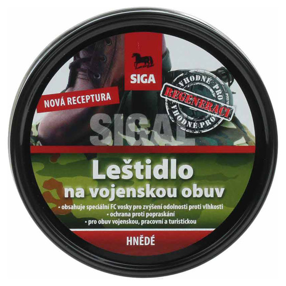 detail Sigal vojenské leštidlo hnědé 100g