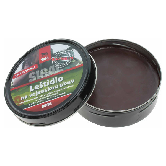 detail Sigal vojenské leštidlo hnědé 100g