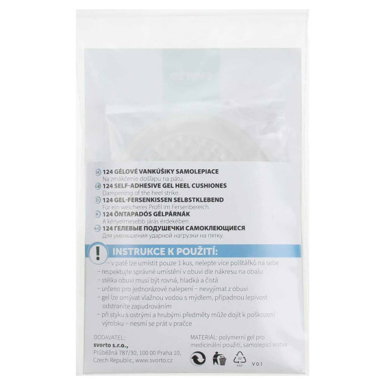 detail Svorto gelové polštářky samolepící - podpatěnky
