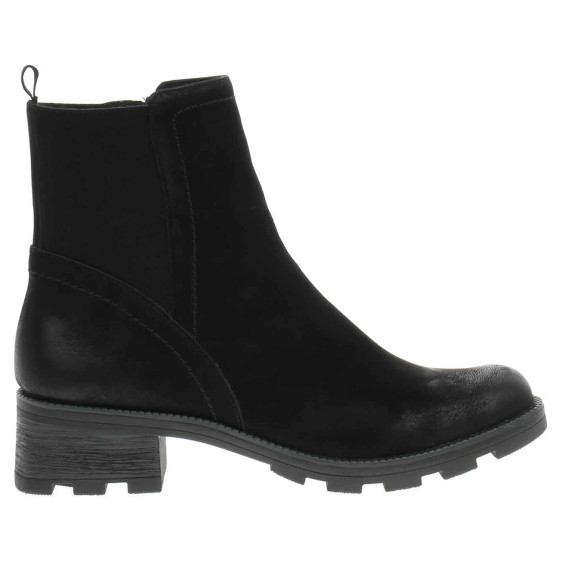 detail Dámské polokozačky Caprice 9-25227-41 black nubuc