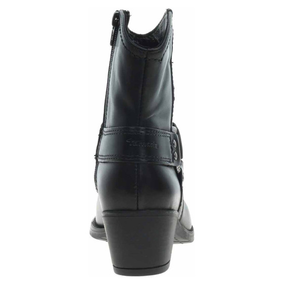 detail Dámské polokozačky Tamaris 1-25705-43 black leather