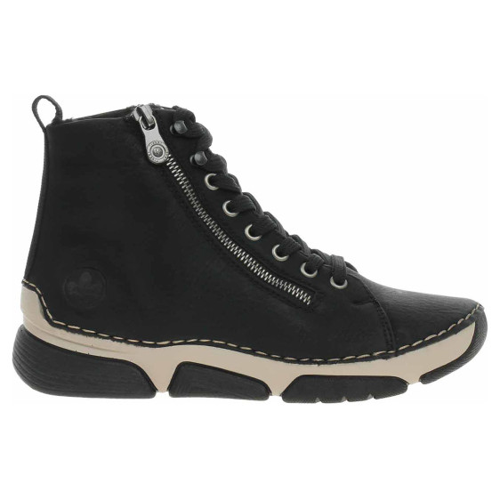 detail Dámská kotníková obuv Rieker 45920-01 schwarz