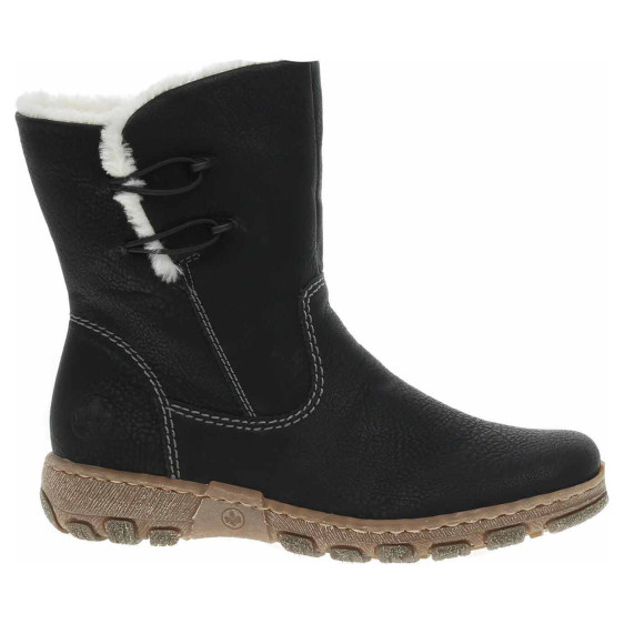 detail Dámské polokozačky Rieker Z0172-00 schwarz