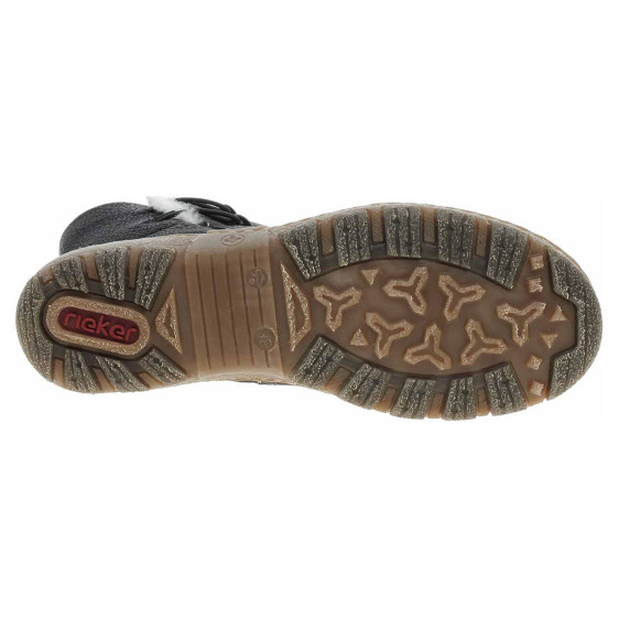 detail Dámské polokozačky Rieker Z0172-00 schwarz