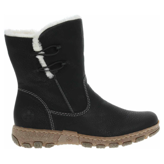 detail Dámské polokozačky Rieker Z0172-00 schwarz