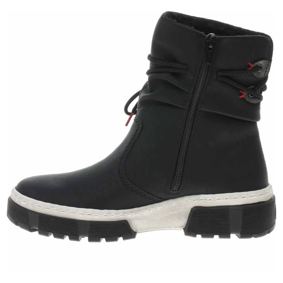 detail Dámské polokozačky Rieker X8658-00 schwarz