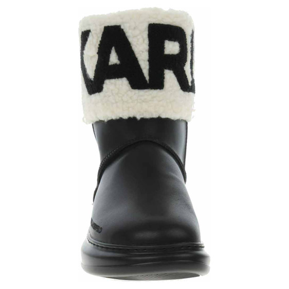 detail Dámské polokozačky Karl Lagerfeld KL44550 Black Lthr/Textile