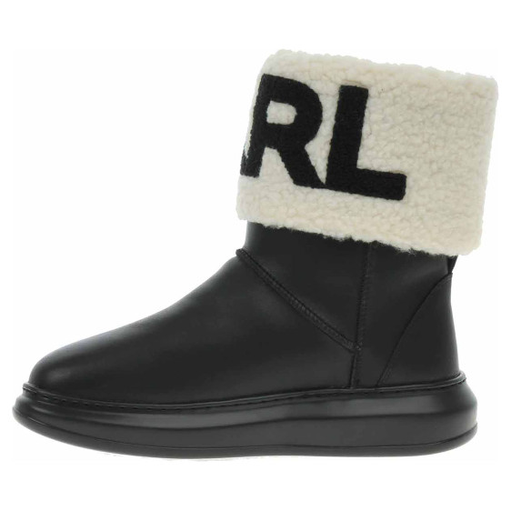 detail Dámské polokozačky Karl Lagerfeld KL44550 Black Lthr/Textile