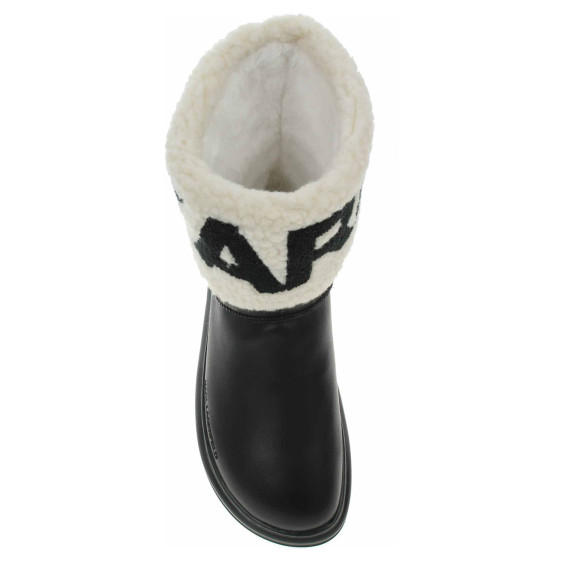 detail Dámské polokozačky Karl Lagerfeld KL44550 Black Lthr/Textile