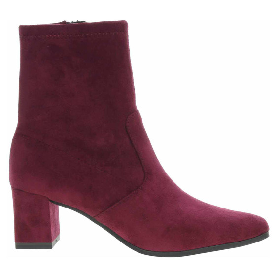 detail Dámské polokozačky Caprice 9-25354-41 bordeaux stretch