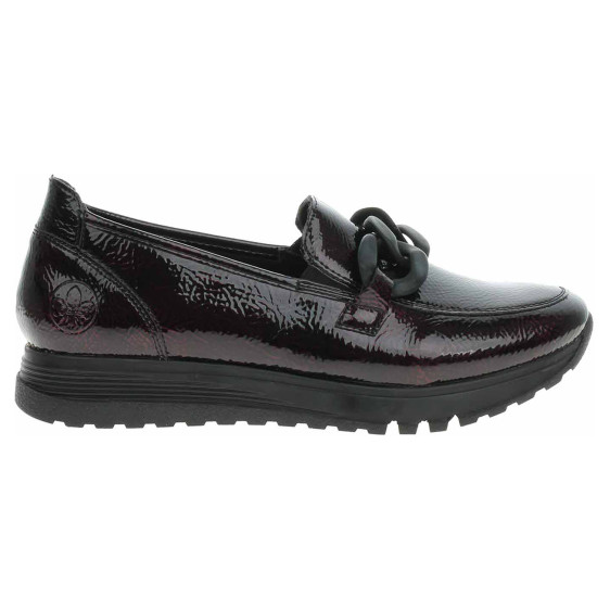 detail Dámské mokasiny Rieker 49051-35 bordo-black