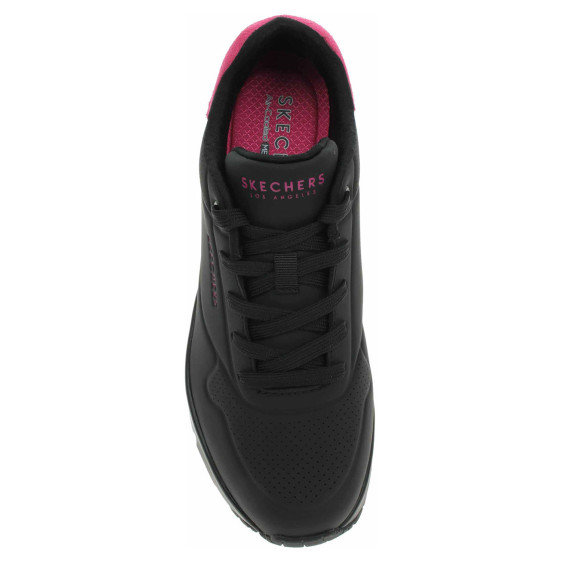 detail Skechers Uno - Pop Back black-hot pink