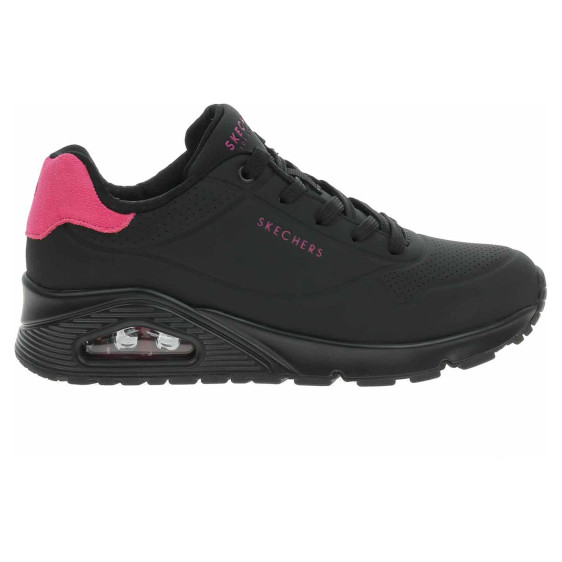 detail Skechers Uno - Pop Back black-hot pink