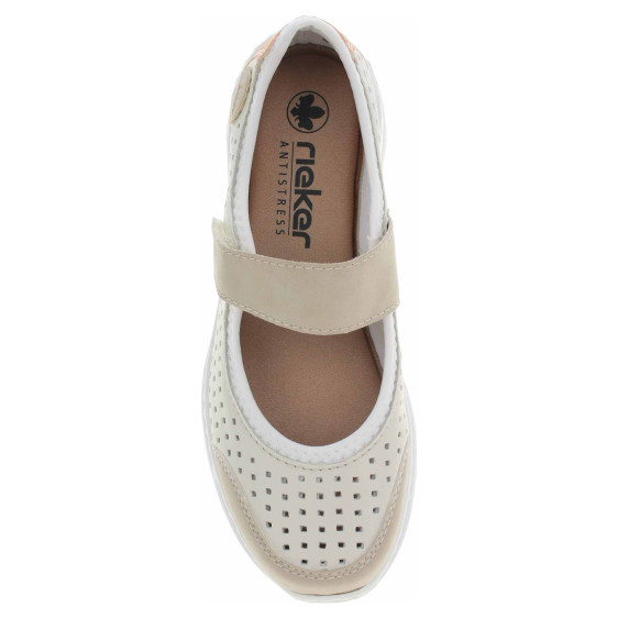 detail Dámské baleriny Rieker L32B5-81 weiss kombi