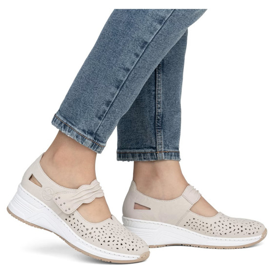 detail Dámské baleriny Rieker N4382-60 beige