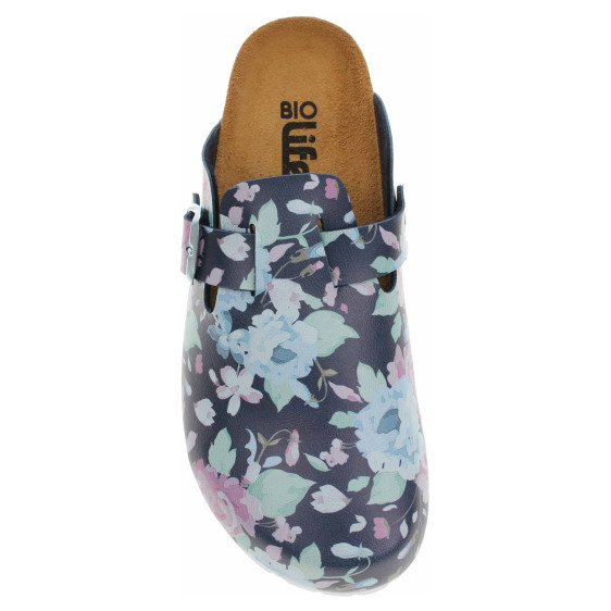 detail Dámské pantofle Bio Life 0005 Samba 621 blue-multi