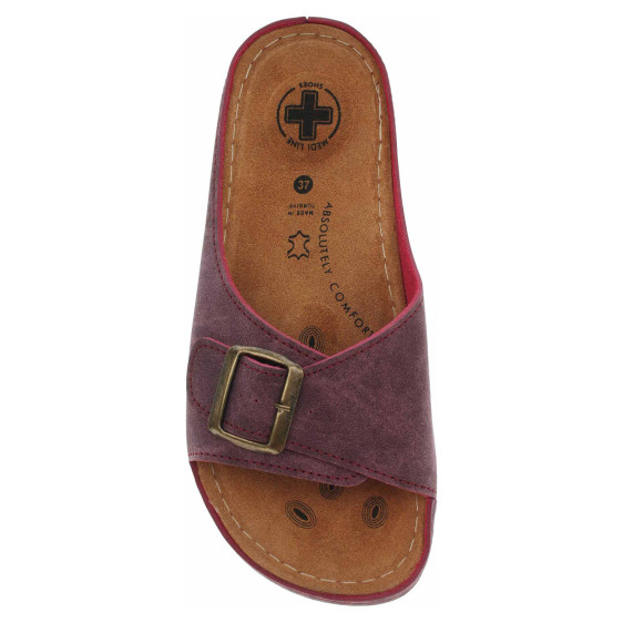 detail Dámské pantofle Medi Line S182.00 bordo