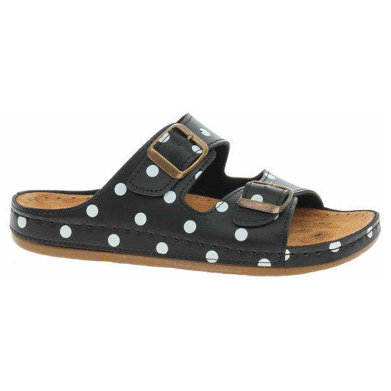 detail Dámské pantofle Medi Line S182.002 black dots