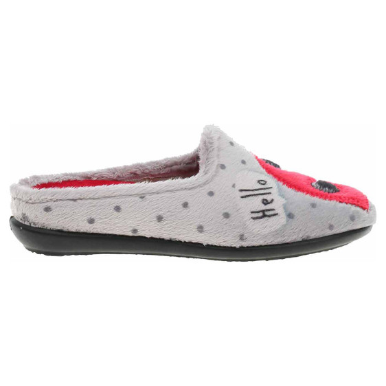 detail Dámské domácí pantofle Medi Line 1121-024 grey-red