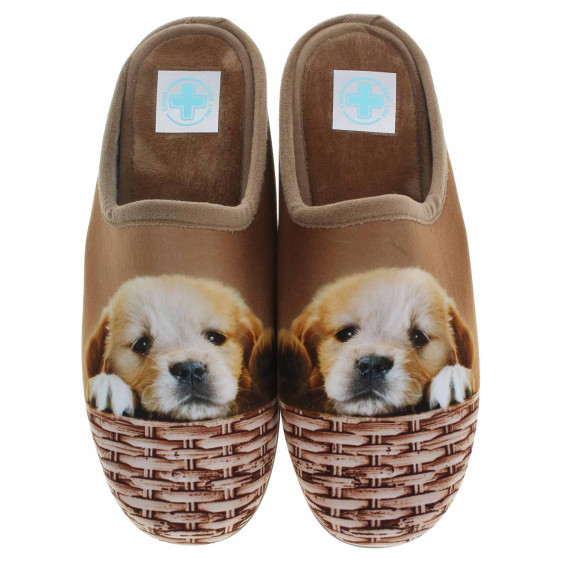 detail Dámské domácí pantofle Medi Line 140-025 hnědá