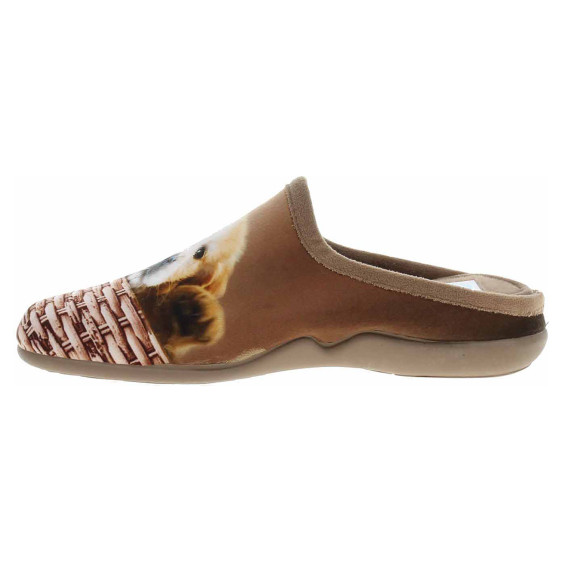 detail Dámské domácí pantofle Medi Line 140-025 hnědá