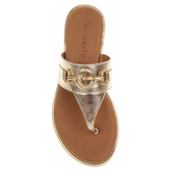 detail Dámské pantofle Tamaris 1-27106-42 light gold