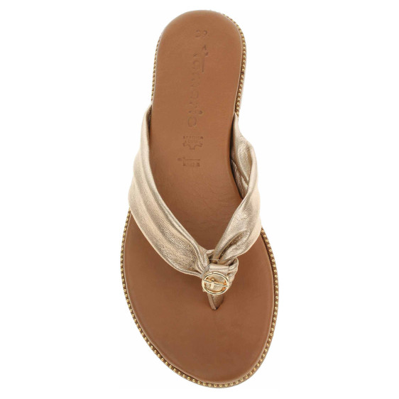 detail Dámské pantofle Tamaris 1-27126-44 light gold