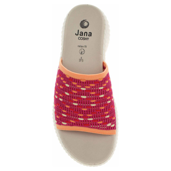 detail Dámské pantofle Jana 8-27260-44 fuchsia comb