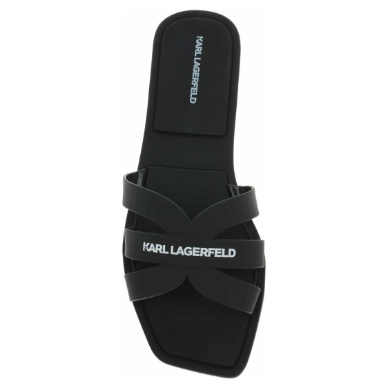 detail Dámské pantofle Karl Lagerfeld KL80025 V00 black rubber