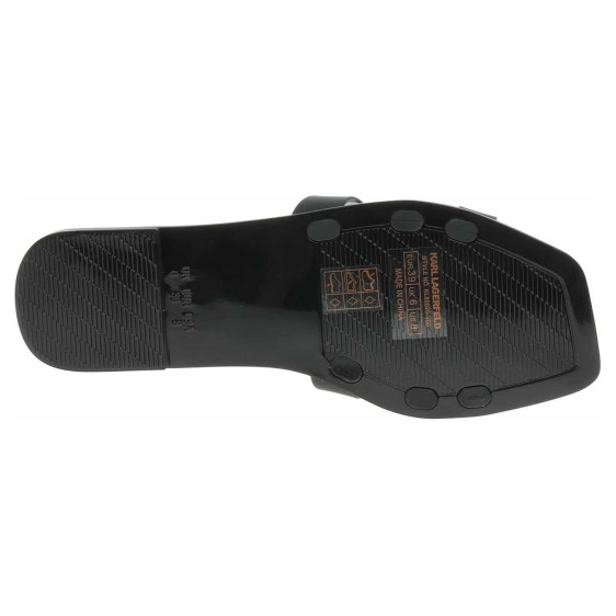 detail Dámské pantofle Karl Lagerfeld KL80025 V00 black rubber