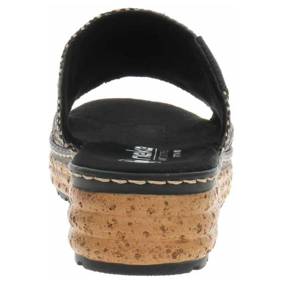 detail Dámské pantofle Rieker 62768-90 schwarz