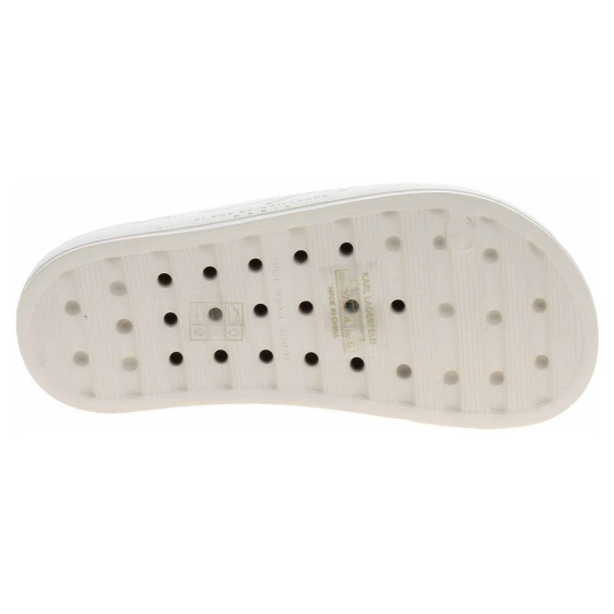 detail Dámské plážové pantofle Karl Lagerfeld KL86000 VGT off white eco