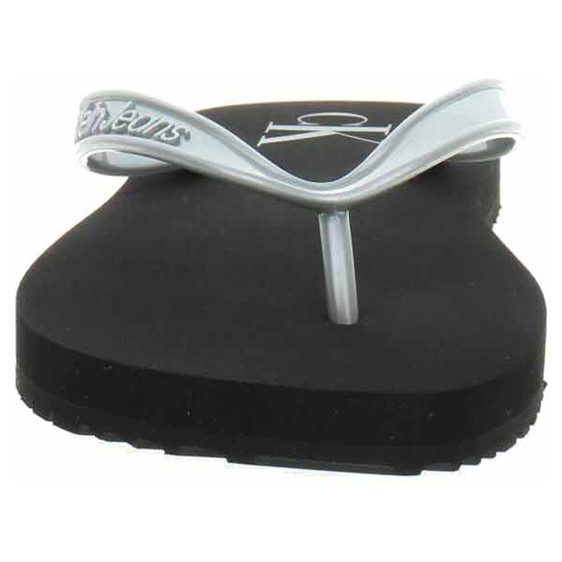 detail Dámské plážové pantofle Calvin Klein YW0YW01719 00T Black-Silver