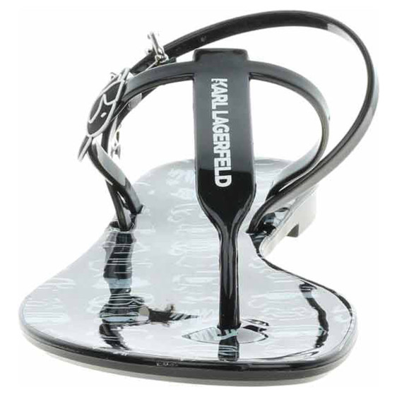 detail Karl Lagerfeld dámské plážové KL80002G V01 black rubber w-white