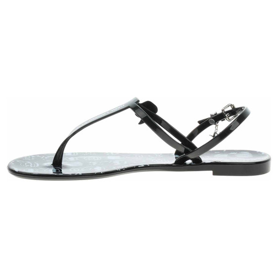 detail Karl Lagerfeld dámské plážové KL80002G V01 black rubber w-white