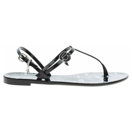 detail Karl Lagerfeld dámské plážové KL80002G V01 black rubber w-white