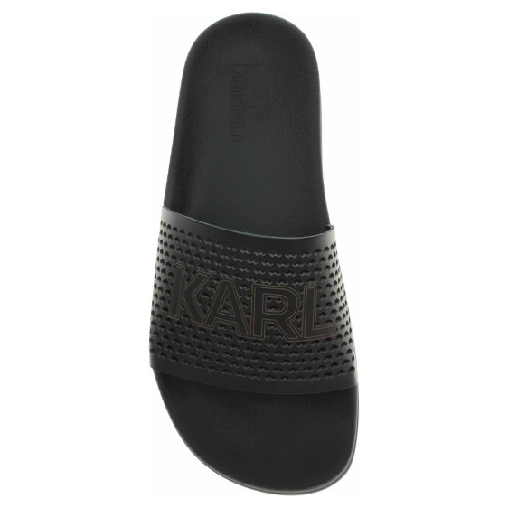 detail Dámské pantofle Karl Lagerfeld KL80915 000 Black Lthr