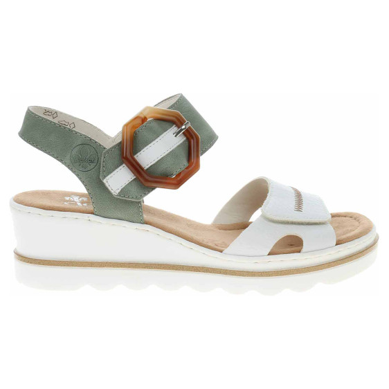 detail Dámské sandály Rieker 67476-81 grun kombi