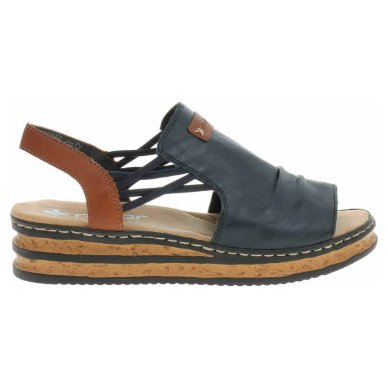 detail Dámské sandály Rieker 62962-14 blau kombi