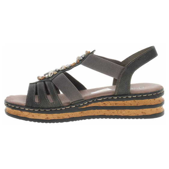 detail Dámské sandály Rieker 62949-45 grau