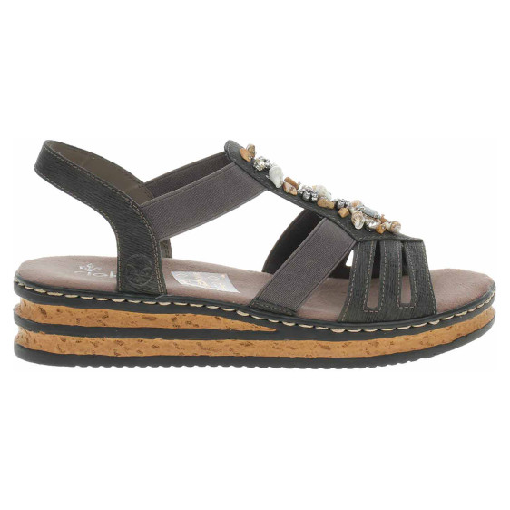 detail Dámské sandály Rieker 62949-45 grau
