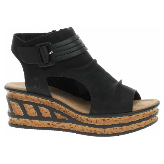 detail Dámské sandály Rieker 68191-00 schwarz