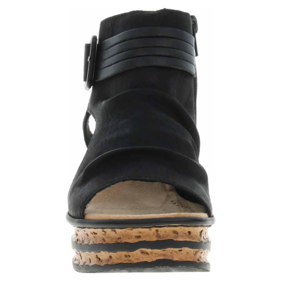 detail Dámské sandály Rieker 68191-00 schwarz