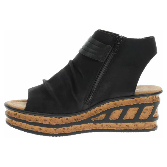 detail Dámské sandály Rieker 68191-00 schwarz