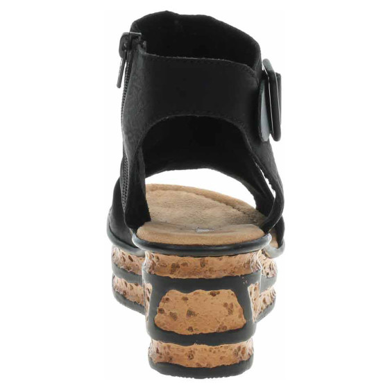 detail Dámské sandály Rieker 68191-00 schwarz
