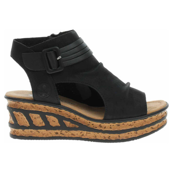 detail Dámské sandály Rieker 68191-00 schwarz