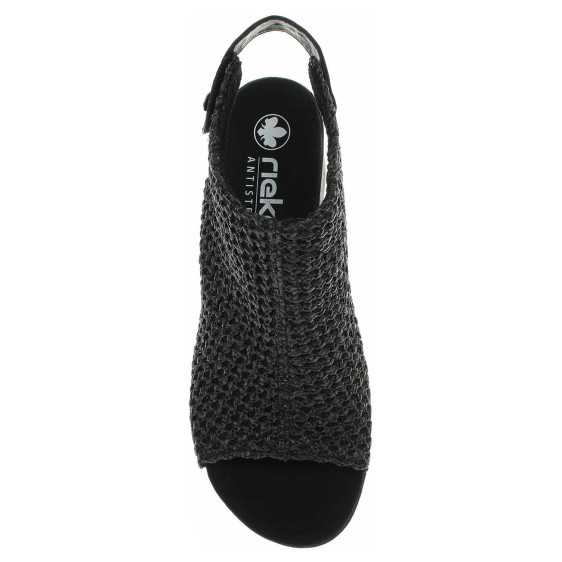 detail Dámské sandály Rieker 64670-00 schwarz