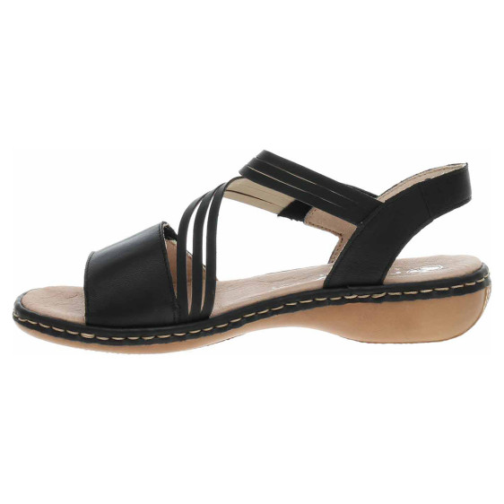 detail Dámské sandály Rieker 65964-00 schwarz
